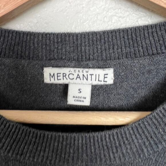 J. Crew Women's Small French Bulldog Teddie Sweater Merino Wool Blend Charcoal - Picture 3 of 8